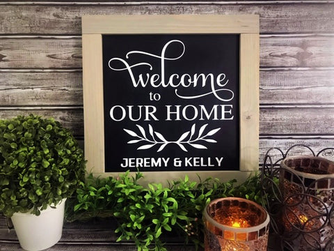 Welcome to Our Home w/Laurel Leaves - Aunt Honey's Place
