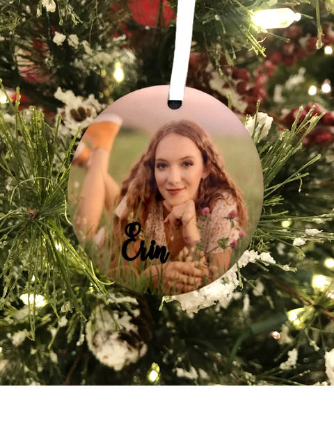 Oval photo custom ornament mdf