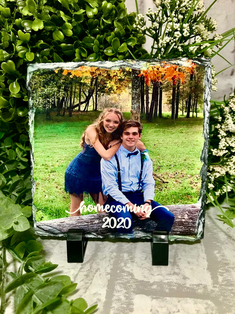 Photo Rock Slate Plaque. Full color.. personalized with your photo and caption