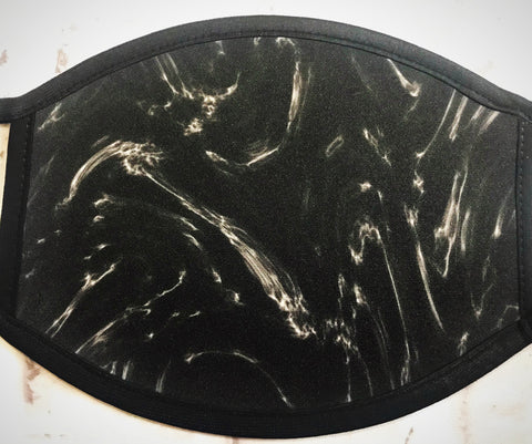 Black marble face mask