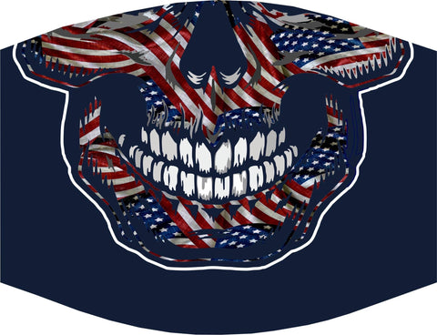 Patriotic skull face mask