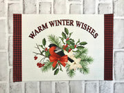 Warm winter wishes/chickadee placemat