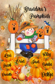 Grandma’s Pumpkins fall garden flag