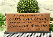 A house is made of walls and beams...tabletop farmhouse sign - Aunt Honey's Place