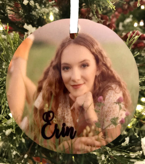 Custom ceramic photo ornament