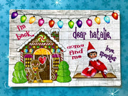 Elf on the shelf “I’m back “ puzzle... Gingerbread House