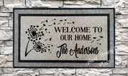 Welcome to our home ...dandelion wishes doormat