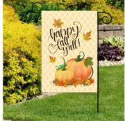 Happy Fall Y’all... Fall garden flag with pumpkins