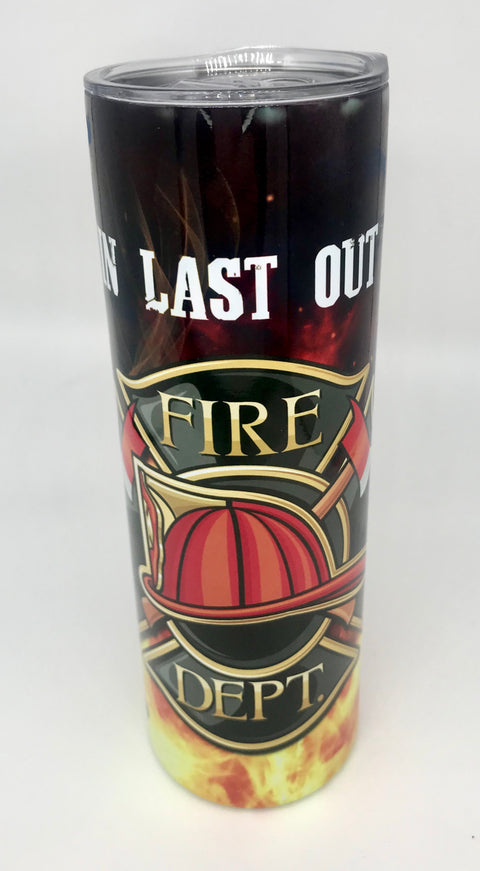 First in, Last out fireman’s prayer 20 oz tumbler