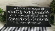 A house is made of walls and beams...tabletop farmhouse sign - Aunt Honey's Place