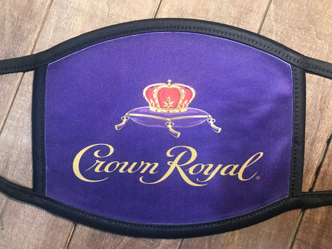 Crown royal inspired face mask