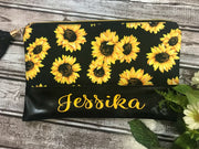 Sunflower Cosmetic/Makeup Bag