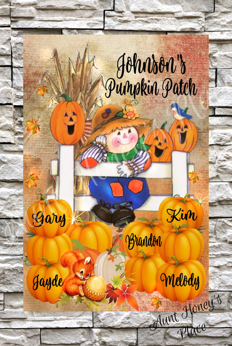 Pumpkin patch with Family Name