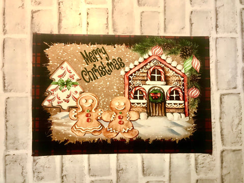 Gingerbread themed holiday placemat