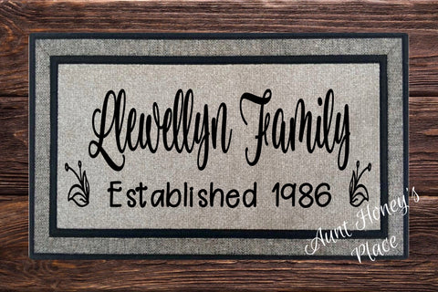 Family name /established date personalized doormat